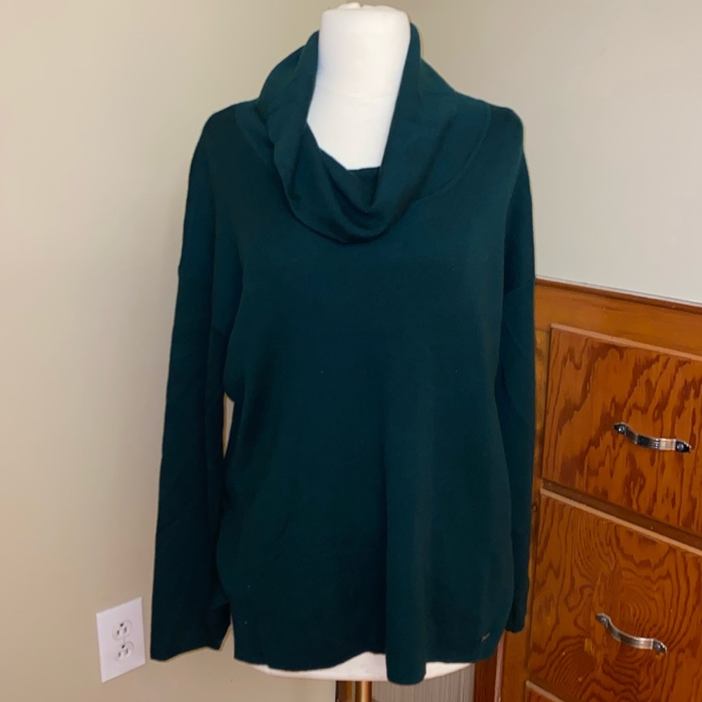 Calvin Klein tunic sweater with cowl neck